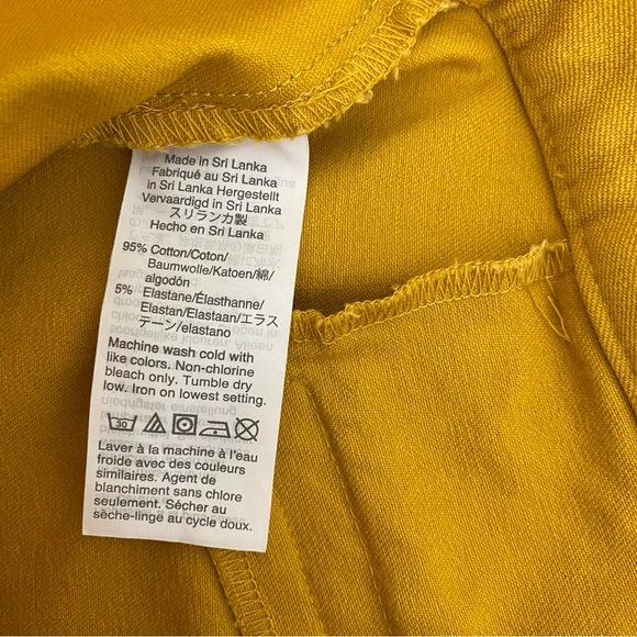 J. Crew Winnie Pant Golden Straw Mustard Yellow Ankle Chino Size 8 - Picture 10 of 13